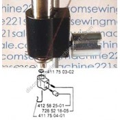 Husqvarna Viking Needle Clamp Kit Complete #4127738-01 ****No Longer Available**** PLEASE SEE: Viking Husqvarna (Bin-05R) Needle Clamp #412 7738-01 (Heavy Duty Replacement) NEW
