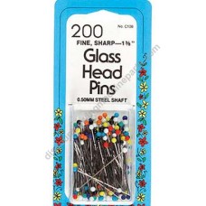 Mutli Colored Glass Head Pins (Bin 6) ****No Longer Available****