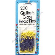 Yellow Glass Head "QUILT" Pins****No Longer Available****