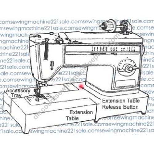 Extension Table with Accessory Tray for Singer Stylist / Brother Bico,  VX1005, sewing machine parts