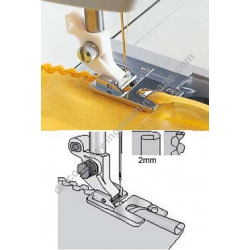 Husqvarna Viking Presser Foot 2mm Shell Rolled Hem 411852445, Group 1