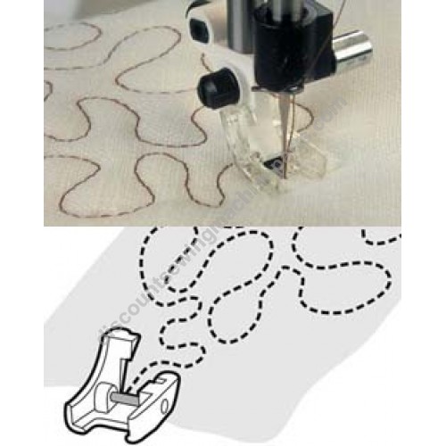 Husqvarna Viking Presser FootClear Open Toe FreeMotion 412860645