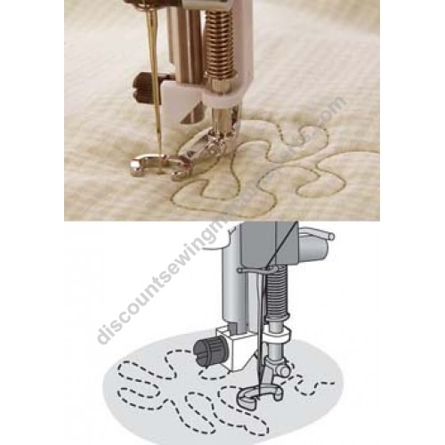 Husqvarna Viking Presser Foot Open Toe Free Motion 413037646, Group